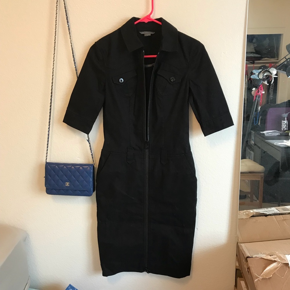 Armani exchange black jean dress